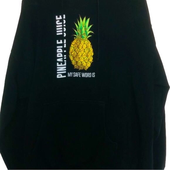 INDEPENDENT TRADING CO Black Pineapple Funny Graphic Drawstring Hoodie - Picture 2 of 6